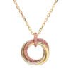 Cartier Trinity Necklace 18K Gold with Pink Sapphires