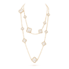 VCA Magic Alhambra Long Necklace 16 Motifs 18K Yellow Gold