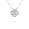 VCA Magic Alhambra Pendant 18K White Gold Diamonds