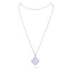 VCA Magic Alhambra Long Necklace 1 Motif 18K White Gold
