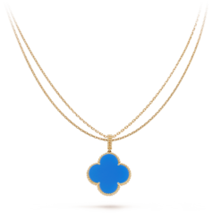 VCA Magic Alhambra Long Necklace 1 Motif 18K Yellow Gold