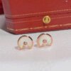 Amulette De Cartier Earrings XS In 18K Rose Gold Diamonds