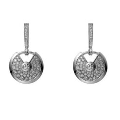 Amulette De Cartier Round Opening Pendant Earrings