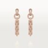Cartier Agrafe Earrings 18K Rose Gold with Diamonds