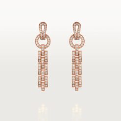Cartier Agrafe Earrings 18K Rose Gold with Diamonds