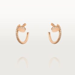 Cartier Juste Un Clou Earrings 18K Rose Gold Diamonds