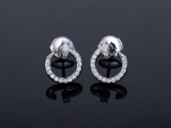 Cartier Juste Un Clou Earrings 18k White Gold and Diamonds