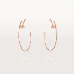 Cartier Juste Un Clou Earrings Large 18K Rose Gold Diamonds