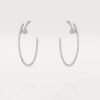 Cartier Juste Un Clou Nail Earrings In 18K White Gold Diamonds