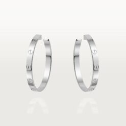 Cartier Love Earrings 18K White Gold