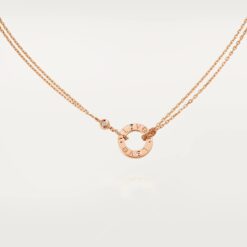 Cartier Love Necklace 2 Diamonds 18K Rose Gold