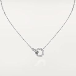 Cartier Love Necklace 18K White Gold Paved Diamond