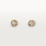 Cartier Trinity Earrings 18K Gold with Diamonds Tri-Color
