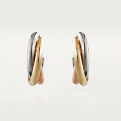 Cartier Trinity Earrings 18K Gold Tri-Color