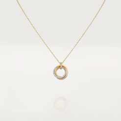 Cartier Trinity Necklace 18K Gold with Diamonds Tri-Color