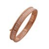 VCA Perlée Diamonds Bracelet 3 Rows 18K Rose Gold with Diamond