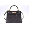 Hermès Kelly 28 Matte Black Crocodile Bag