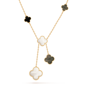 VCA Magic Alhambra Necklace 6 Motifs 18K Gold