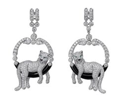 Panthère De Cartier Earrings 18K White Gold with Diamonds