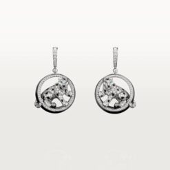 Panthère De Cartier Earrings In 18K White Gold