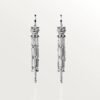 Panthère De Cartier Earrings 18K White Gold with Emerald Eyes