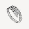 Bvlgari Serpenti Viper One Coil Bracelet 18K White Gold Diamonds