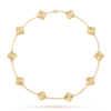 VCA Vintage Alhambra Necklace 10 Motifs 18K Yellow Gold