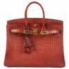 Hermes Birkin 25 Rouge H Alligator Bag