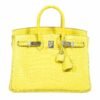 Hermes Birkin 25 Lime Yellow Matte Alligator Bag