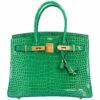 Hermes Birkin 30 Cactus Green Crocodile Bag