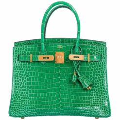 Hermes Birkin 30 Cactus Green Crocodile Bag