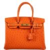 Hermes Birkin 30 Tangerine Orange Ostrich Bag