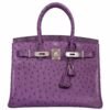 Hermes Birkin 30 Ostrich Purple Bag