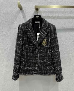 Chanel Tweed C Jacket with Crest Detail