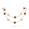 VCA Vintage Alhambra Long Necklace 20 Motifs 18K Gold Diamonds